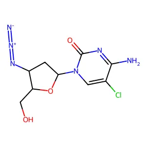 Cytidine, 3'-azido-5-chloro-2',3'-dideoxy- structure