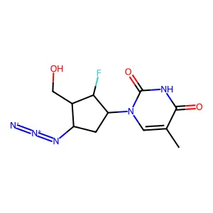 F-carbocyclic-AZT structure