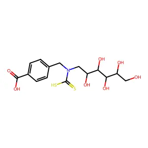 N-4-carboxybenzylglucamine dithiocarbamate structure