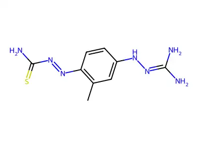 Toluquinone-guanylhydrazone-thiosemicarbazone structure