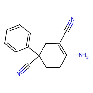 4-Amino-1-phenyl-3-cyclohexene-1,3-dicarbonitrile structure