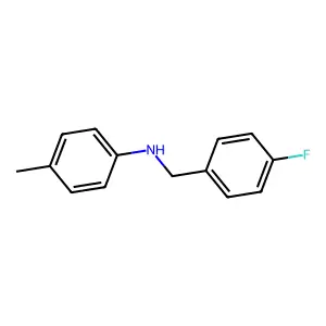 Benzenemethanamine, 4-fluoro-N-(4-methylphenyl)- structure