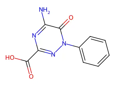 5-Amino-1,6-dihydro-6-oxo-1-phenyl-1,2,4-triazine-3-carboxylic acid structure