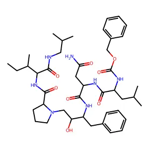 BzOCLeuAsnPhe(CHOHCH2)ProIleNHiBu structure