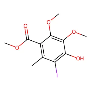 Methyl 4-hydroxy-5-iodo-2,3-dimethoxy-6-methylbenzoate structure