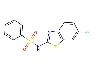 N-(6-fluorobenzo[d]thiazol-2-yl)benzenesulfonamide structure