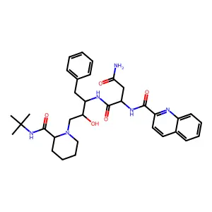 2QuinCOAsnPhe(CHOHCH2)pipCONtBu structure