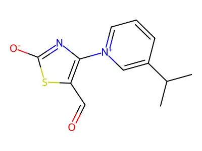 5-Formyl-2-oxo-4-[3-(propan-2-yl)pyridinium-1-yl]-1,3-thiazol-3-ide structure