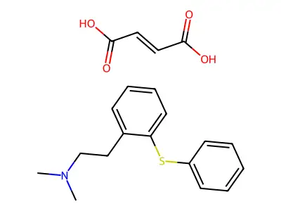 but-2-enedioic acid;N,N-dimethyl-2-(2-phenylsulfanylphenyl)ethanamine structure