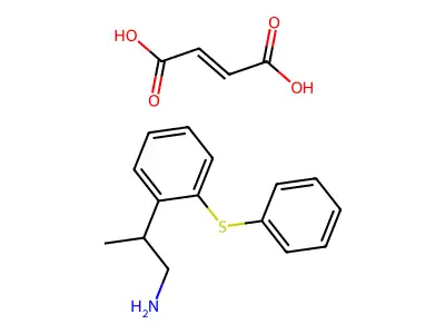 But-2-enedioic acid;2-(2-phenylsulfanylphenyl)propan-1-amine structure
