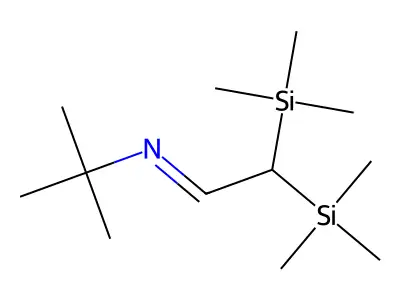 N-tert-butyl-2,2-bis(trimethylsilyl)ethanimine structure
