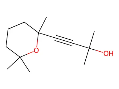 2-Methyl-4-(tetrahydro-2,6,6-trimethyl-2H-pyran-2-yl)-3-butyn-2-ol structure