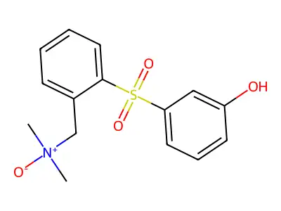 Phenol, 3-((2-((dimethylamino)methyl)phenyl)sulfonyl)-, N-oxide structure