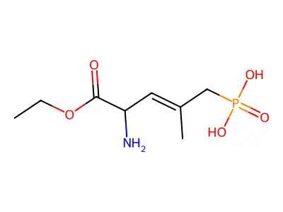 (4-Amino-5-ethoxy-2-methyl-5-oxopent-2-enyl)phosphonic acid structure