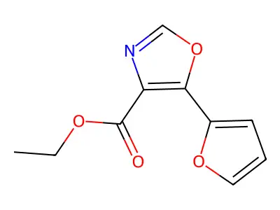 Ethyl 5-(furan-2-yl)-1,3-oxazole-4-carboxylate structure