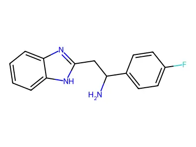 2-(1H-benzimidazol-2-yl)-1-(4-fluorophenyl)ethanamine structure
