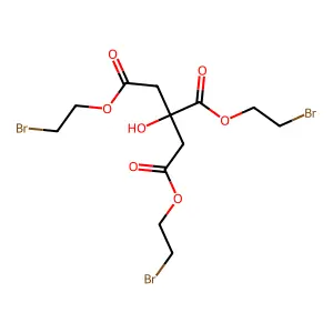 Citric acid, tris(2-bromoethyl) ester structure