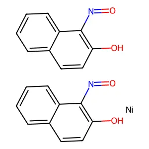 Bis(1-nitroso-2-naphtholato)nickel structure