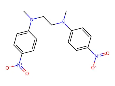 N,N'-dimethyl-N,N'-bis(4-nitrophenyl)ethane-1,2-diamine structure