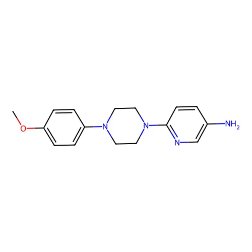 5-Amino-2-(4-[4-methoxyphenyl]piperazin-1-yl)pyridine structure