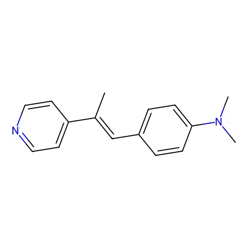 N,N-dimethyl-4-[(E)-2-pyridin-4-ylprop-1-enyl]aniline structure
