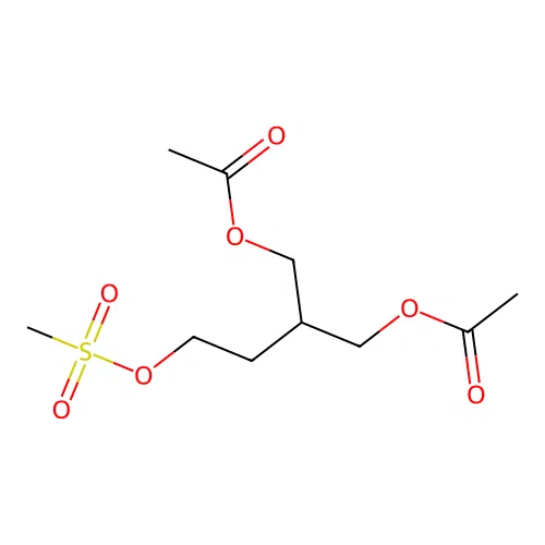 2-[(Acetyloxy)methyl]-4-[(methanesulfonyl)oxy]butyl acetate structure