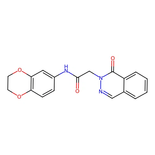 N-(2,3-dihydro-1,4-benzodioxin-6-yl)-2-(1-oxophthalazin-2(1H)-yl)acetamide structure