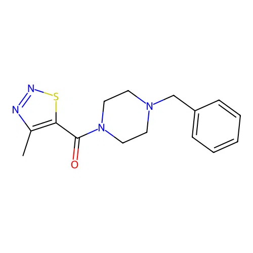 (4-Benzylpiperazin-1-yl)(4-methyl-1,2,3-thiadiazol-5-yl)methanone structure