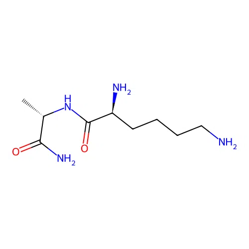 (S)-2,6-Diamino-hexanoic acid ((S)-1-carbamoyl-ethyl)-amide structure