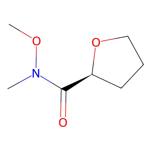 (2S)-N-methoxy-N-methyloxolane-2-carboxamide structure