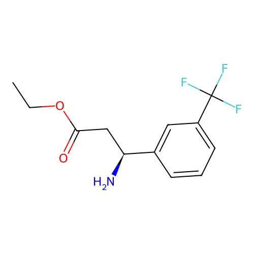 ethyl (3S)-3-amino-3-[3-(trifluoromethyl)phenyl]propanoate structure