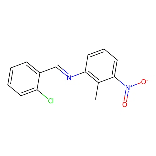 N-[(E)-(2-chlorophenyl)methylidene]-2-methyl-3-nitroaniline structure