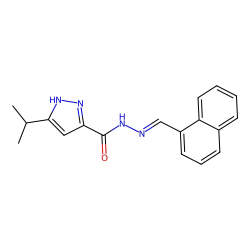 3-Isopropyl-N'-(1-naphthylmethylene)-1H-pyrazole-5-carbohydrazide structure