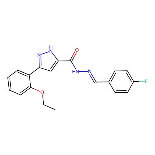 3-(2-Ethoxyphenyl)-N'-(4-fluorobenzylidene)-1H-pyrazole-5-carbohydrazide structure
