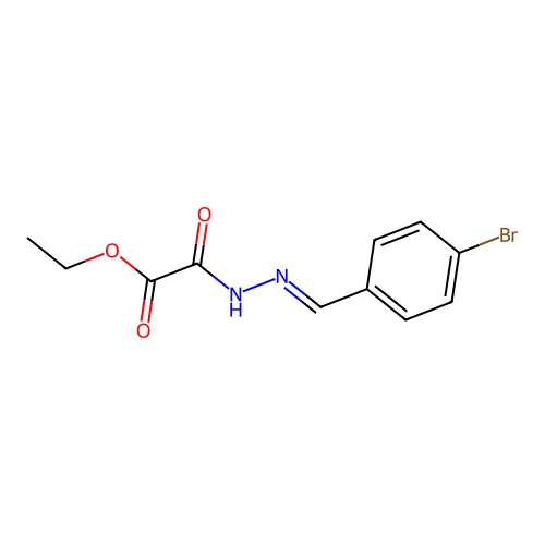 ethyl [(2E)-2-(4-bromobenzylidene)hydrazinyl](oxo)acetate structure