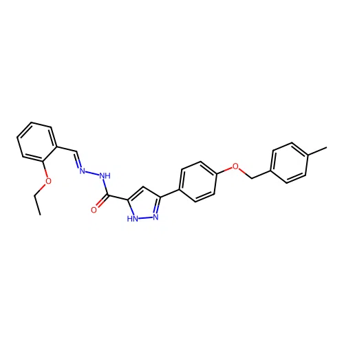 N'-(2-Ethoxybenzylidene)-3-(4-((4-ME-benzyl)oxy)PH)-1H-pyrazole-5-carbohydrazide structure