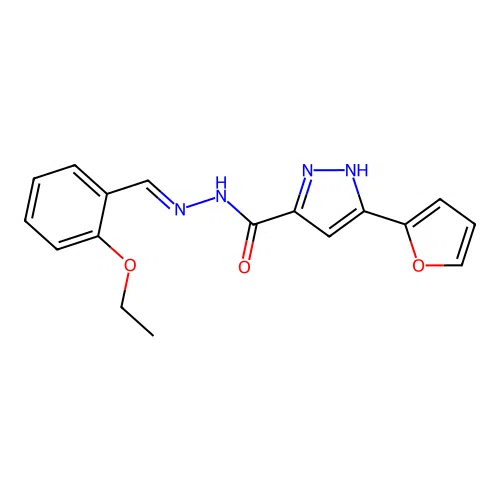 (E)-N'-(2-ethoxybenzylidene)-3-(furan-2-yl)-1H-pyrazole-5-carbohydrazide structure