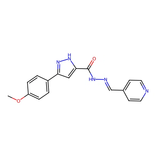 3-(4-Methoxyphenyl)-N'-(4-pyridinylmethylene)-1H-pyrazole-5-carbohydrazide structure