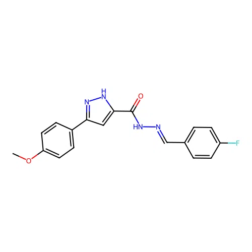 N'-(4-Fluorobenzylidene)-3-(4-methoxyphenyl)-1H-pyrazole-5-carbohydrazide structure