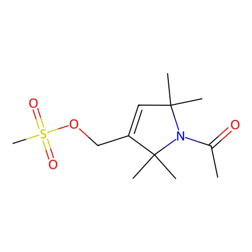 (1-Acetyl-2,2,5,5-tetramethylpyrrol-3-yl)methyl methanesulfonate structure