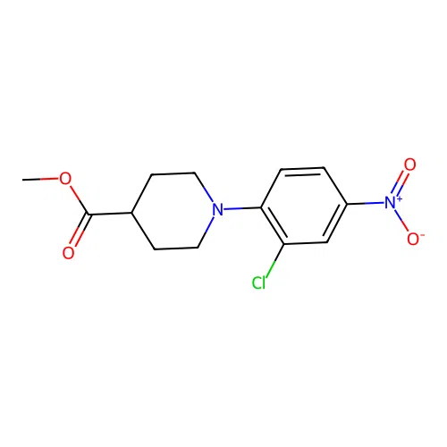 Methyl 1-(2-chloro-4-nitrophenyl)piperidine-4-carboxylate structure