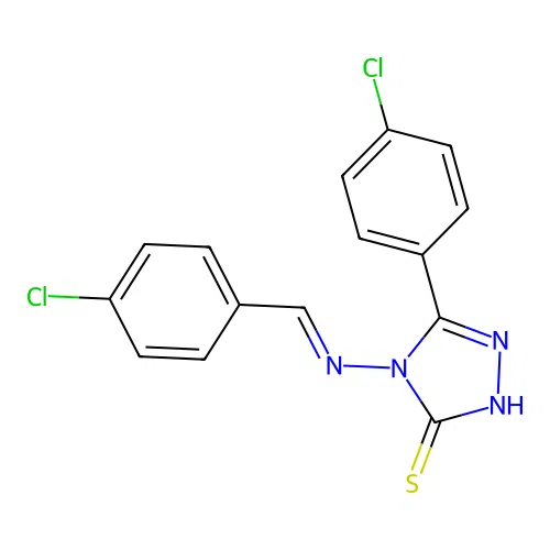 4-((4-Chlorobenzylidene)amino)-5-(4-chlorophenyl)-4H-1,2,4-triazole-3-thiol structure