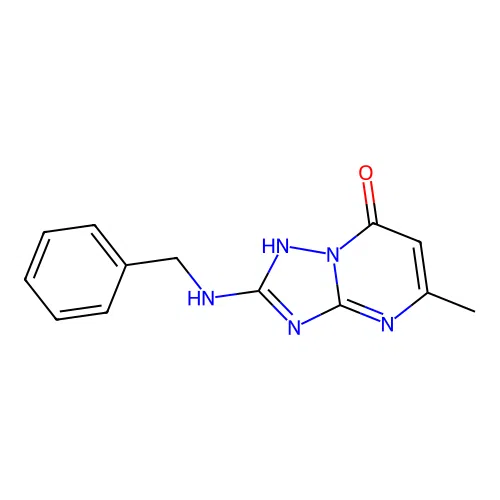 2-(benzylamino)-5-methyl[1,2,4]triazolo[1,5-a]pyrimidin-7(4H)-one structure