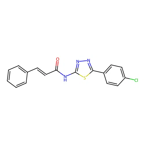 (2Z)-N-[5-(4-chlorophenyl)-1,3,4-thiadiazol-2-yl]-3-phenylprop-2-enamide structure