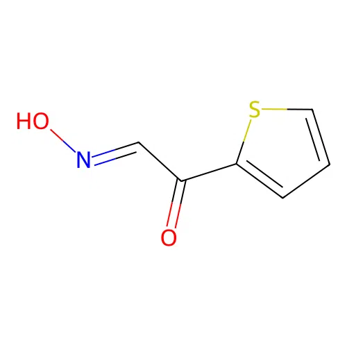 2-Thiopheneglyoxal, aldoxime structure