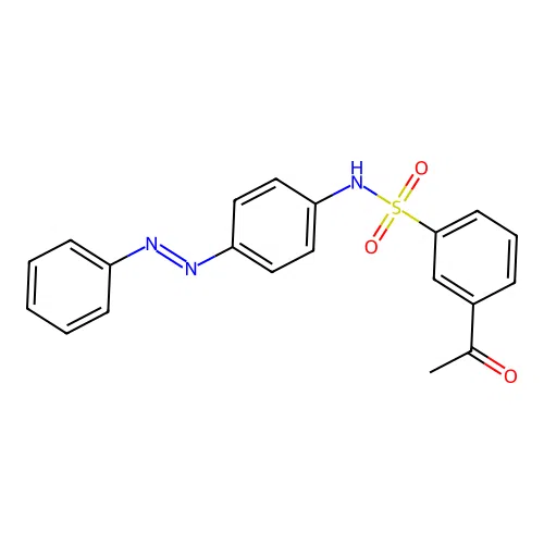 Benzenesulfonamide, 3-acetyl-N-[4-(2-phenyldiazenyl)phenyl]- structure