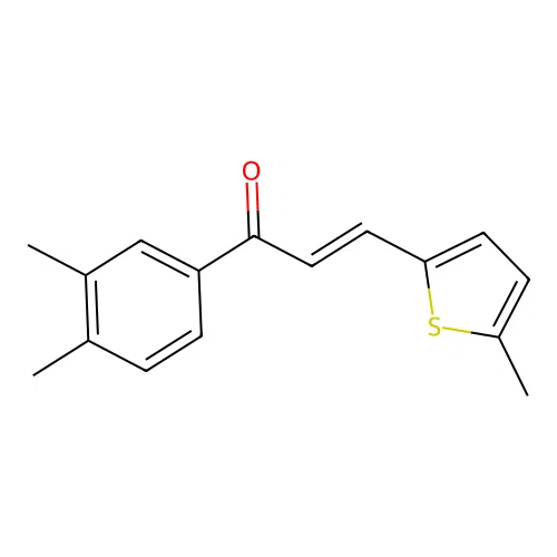 (2E)-1-(3,4-Dimethylphenyl)-3-(5-methylthiophen-2-yl)prop-2-en-1-one structure