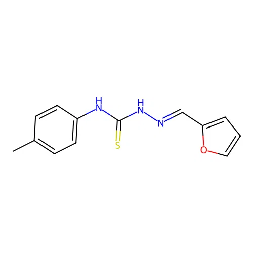 2-furaldehyde N-(4-methylphenyl)thiosemicarbazone structure