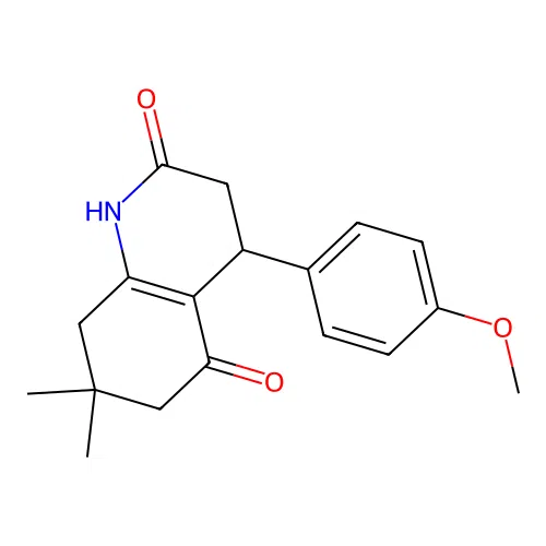 4-(4-Methoxyphenyl)-7,7-dimethyl-3,4,7,8-tetrahydroquinoline-2,5(1H,6H)-dione structure