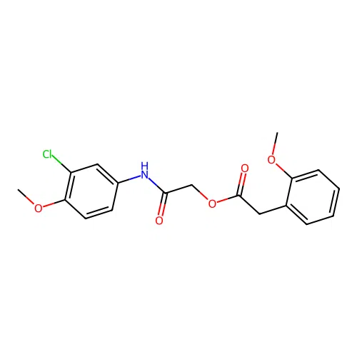 [2-(3-Chloro-4-methoxyanilino)-2-oxoethyl] 2-(2-methoxyphenyl)acetate structure